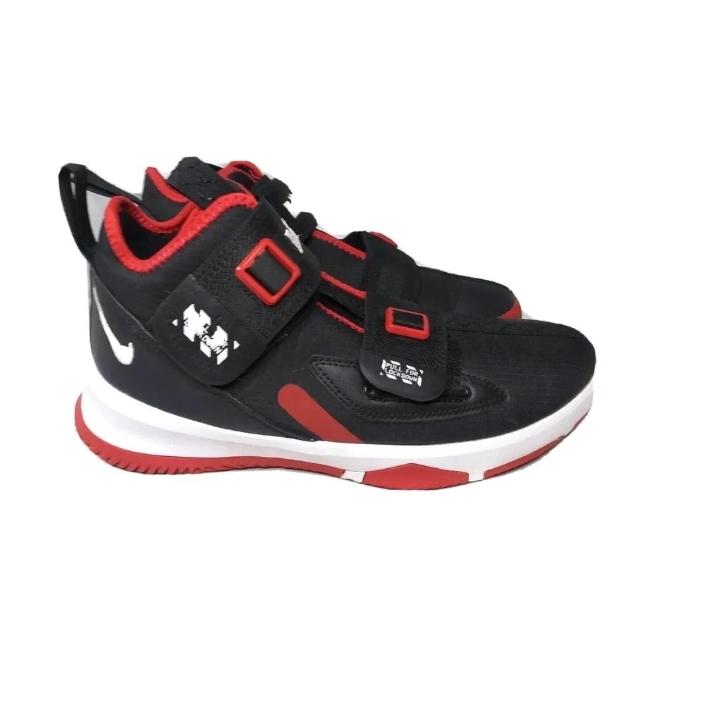 Nike LeBron Soldier 13 Bred Size 5.5 Y Sneakers  AR7585-003 Black~Red~White